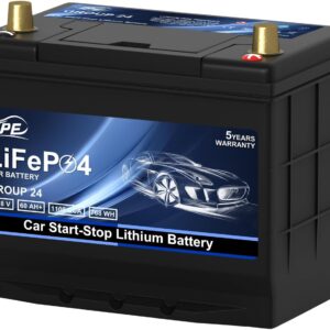Car Start-Stop Lithium Battery GROUP 24 12V 60AH Car Battery with 1100CCA